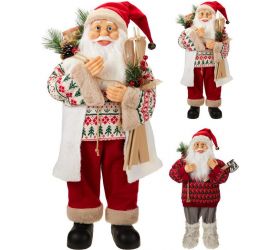Postavička Santa 80 cm červený mix