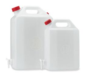 Kanister s kohútikom, plastový, 10l, biely