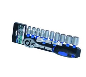 Gola sada 12ks + račňa 1/2", modrá 