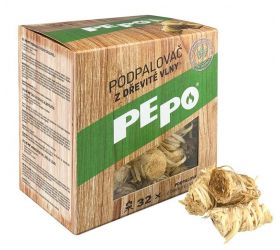 Podpaľovač PEPO z drevitej vlny, sada 32ks