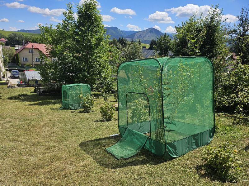 Sieť proti vtákom s konštrukciou 125x125x150cm GARDENKUS