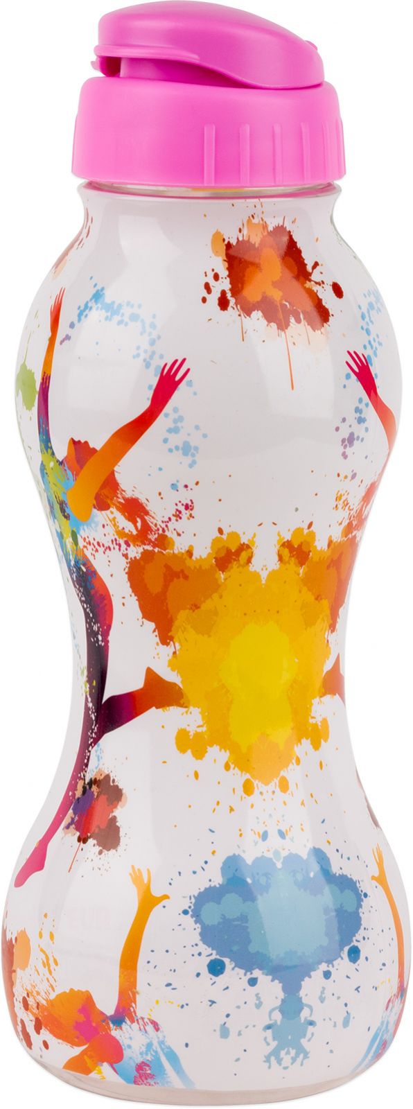 Fľaša športová, plastová, 600ml, mix farieb