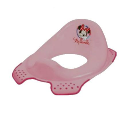 Sedátko detské na WC, plastové, protišmykové MINNIE MOUSE severská ružová